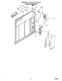 02 - Inner Door parts for Whirlpool Dishwasher DU920QWDB2 from AppliancePartsPros.com