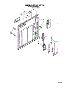 02 - Inner Door parts for Whirlpool Dishwasher DU8900XY2 from AppliancePartsPros.com
