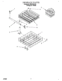 06 - Dishrack parts for Whirlpool Dishwasher DU840CWDQ2 from AppliancePartsPros.com