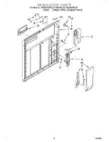 02 - Inner Door parts for Whirlpool Dishwasher DU940QWDQ5 from AppliancePartsPros.com