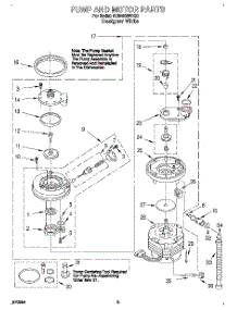 04 - Pump And Motor parts for Whirlpool Dishwasher DU940QWDQ0 from AppliancePartsPros.com