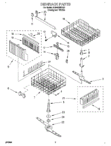 05 - Dishrack, Lit / Optional parts for Whirlpool Dishwasher DU940QWDQ0 from AppliancePartsPros.com