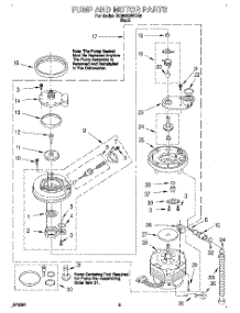 04 - Pump And Motor parts for Whirlpool Dishwasher DU940QWDB3 from AppliancePartsPros.com