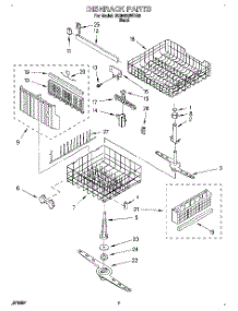 05 - Dishrack, Lit / Optional parts for Whirlpool Dishwasher DU940QWDB3 from AppliancePartsPros.com