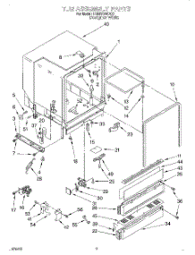 03 - Tub Assembly parts for Whirlpool Dishwasher DU935QWDQ0 from AppliancePartsPros.com