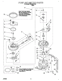 04 - Pump And Motor parts for Whirlpool Dishwasher DU900PCDB3 from AppliancePartsPros.com