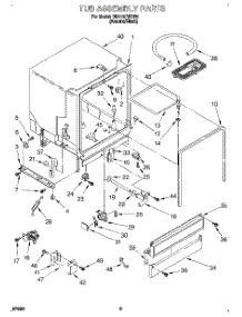 03 - Tub Assembly parts for Whirlpool Dishwasher DU810CWDB0 from AppliancePartsPros.com