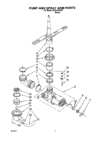04 - Pump And Spray Arm parts for Whirlpool Dishwasher DU810CWDB1 from AppliancePartsPros.com