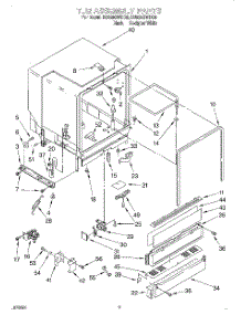 03 - Tub Assembly parts for Whirlpool Dishwasher DU925QWDB5 from AppliancePartsPros.com