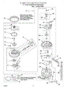 04 - Pump And Motor parts for Whirlpool Dishwasher DU925QWDB5 from AppliancePartsPros.com