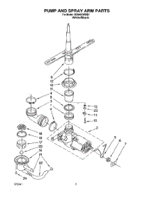 04 - Pump And Spray Arm parts for Whirlpool Dishwasher DU840CWDB2 from AppliancePartsPros.com