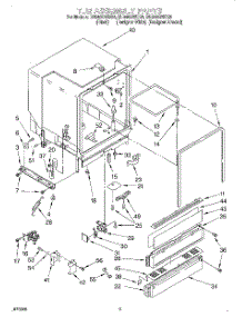 03 - Tub Assembly parts for Whirlpool Dishwasher DU940QWDB5 from AppliancePartsPros.com