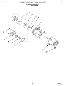 05 - Pump And Motor parts for Whirlpool Dishwasher DU840CWDB2 from AppliancePartsPros.com