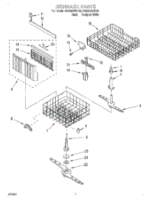 05 - Dishrack parts for Whirlpool Dishwasher DU925QWDQ5 from AppliancePartsPros.com