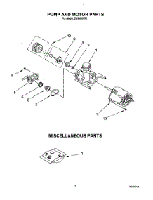 06 - Pump And Motor, Miscellaneous parts for Whirlpool Dishwasher DU8400XX2 from AppliancePartsPros.com