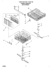 05 - Dishrack, Lit / Optional parts for Whirlpool Dishwasher DP8700XYN3 from AppliancePartsPros.com