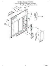 02 - Inner Door parts for Whirlpool Dishwasher DU810CWDZ5 from AppliancePartsPros.com