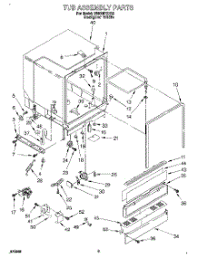 03 - Tub Assembly parts for Whirlpool Dishwasher DU900PCDQ2 from AppliancePartsPros.com