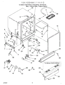 03 - Tub Assembly parts for Whirlpool Dishwasher DU810CWDB5 from AppliancePartsPros.com