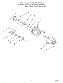 05 - Pump And Motor parts for Whirlpool Dishwasher DU810CWDB5 from AppliancePartsPros.com