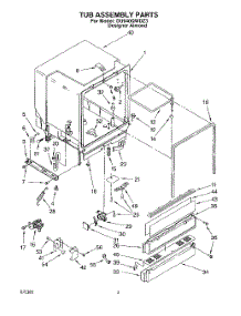 03 - Tub Assembly parts for Whirlpool Dishwasher DU940QWDZ3 from AppliancePartsPros.com