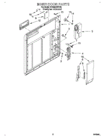 02 - Inner Door parts for Whirlpool Dishwasher DU940QWDZ0 from AppliancePartsPros.com
