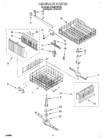 05 - Dishrack, Lit / Optional parts for Whirlpool Dishwasher DU940QWDZ0 from AppliancePartsPros.com