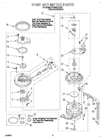 04 - Pump And Motor parts for Whirlpool Dishwasher DU900PCDZ0 from AppliancePartsPros.com