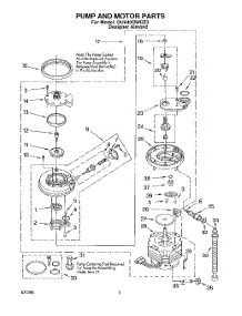 04 - Pump And Motor parts for Whirlpool Dishwasher DU940QWDZ3 from AppliancePartsPros.com