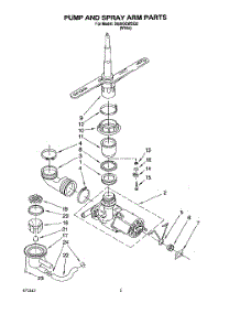 04 - Pump And Spray Arm parts for Whirlpool Dishwasher DU810CWDQ2 from AppliancePartsPros.com