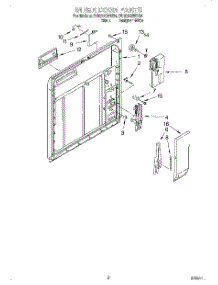 02 - Inner Door parts for Whirlpool Dishwasher DU920QWDQ4 from AppliancePartsPros.com