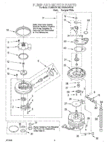 04 - Pump And Motor parts for Whirlpool Dishwasher DU935QWDB5 from AppliancePartsPros.com