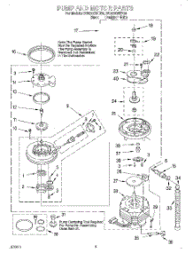 04 - Pump And Motor parts for Whirlpool Dishwasher DU920QWDQ4 from AppliancePartsPros.com
