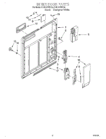 02 - Inner Door parts for Whirlpool Dishwasher DU810CWDQ4 from AppliancePartsPros.com