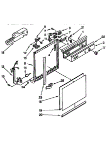Frame And Console parts for Whirlpool Dishwasher DU8700X4 from AppliancePartsPros.com