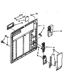 Inner Door parts for Whirlpool Dishwasher DU8700X4 from AppliancePartsPros.com