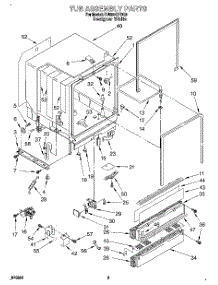 03 - Tub Assembly parts for Whirlpool Dishwasher DU980QPDQ0 from AppliancePartsPros.com