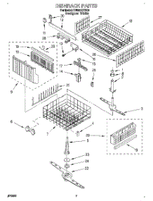 05 - Dishrack, Lit / Optional parts for Whirlpool Dishwasher DU980QPDQ0 from AppliancePartsPros.com
