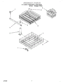 06 - Dishrack parts for Whirlpool Dishwasher DU840CWDB5 from AppliancePartsPros.com