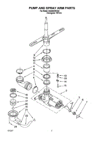 04 - Pump And Spray Arm parts for Whirlpool Dishwasher DU840CWDQ0 from AppliancePartsPros.com