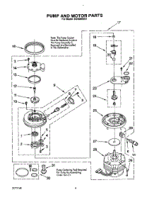 05 - Pump And Motor parts for Whirlpool Dishwasher DU8500XX3 from AppliancePartsPros.com