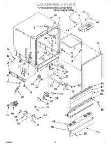 03 - Tub Assembly parts for Whirlpool Dishwasher DU840CWDB4 from AppliancePartsPros.com