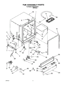 03 - Tub Assembly parts for Whirlpool Dishwasher DU810CWDQ3 from AppliancePartsPros.com