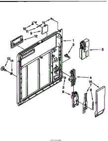 Inner Door parts for Whirlpool Dishwasher DU9800XB0 from AppliancePartsPros.com