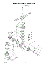04 - Pump And Spray Arm parts for Whirlpool Dishwasher DU810CWDQ3 from AppliancePartsPros.com