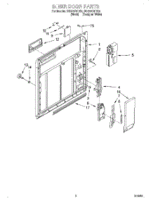 02 - Inner Door parts for Whirlpool Dishwasher DU806CWDQ5 from AppliancePartsPros.com