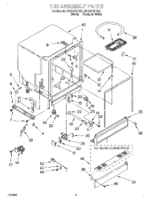 03 - Tub Assembly parts for Whirlpool Dishwasher DU806CWDQ5 from AppliancePartsPros.com
