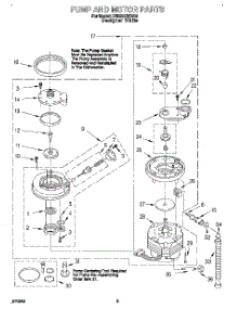 04 - Pump And Motor parts for Whirlpool Dishwasher DU920QWDQ2 from AppliancePartsPros.com