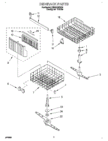 05 - Dishrack, Lit / Optional parts for Whirlpool Dishwasher DU920QWDQ2 from AppliancePartsPros.com