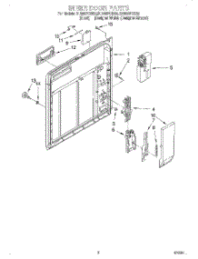 02 - Inner Door parts for Whirlpool Dishwasher DU900PCDZ5 from AppliancePartsPros.com